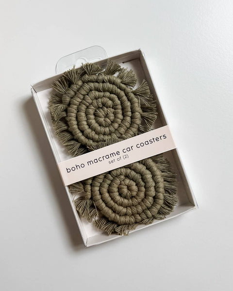 Car coaster macrame car coaster boho accessories