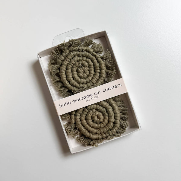Car coaster macrame car coaster boho accessories