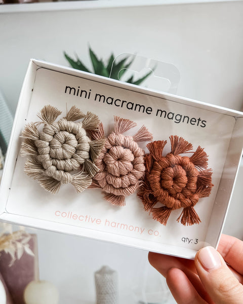 Mini magnets | macrame magnets