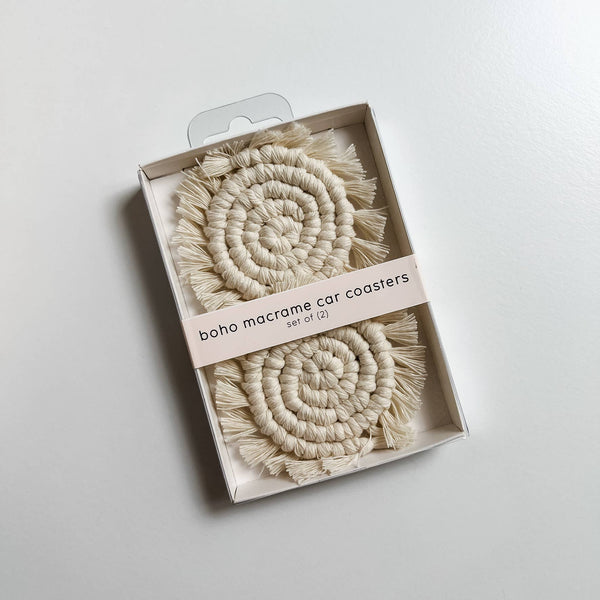 Car coaster macrame car coaster boho accessories