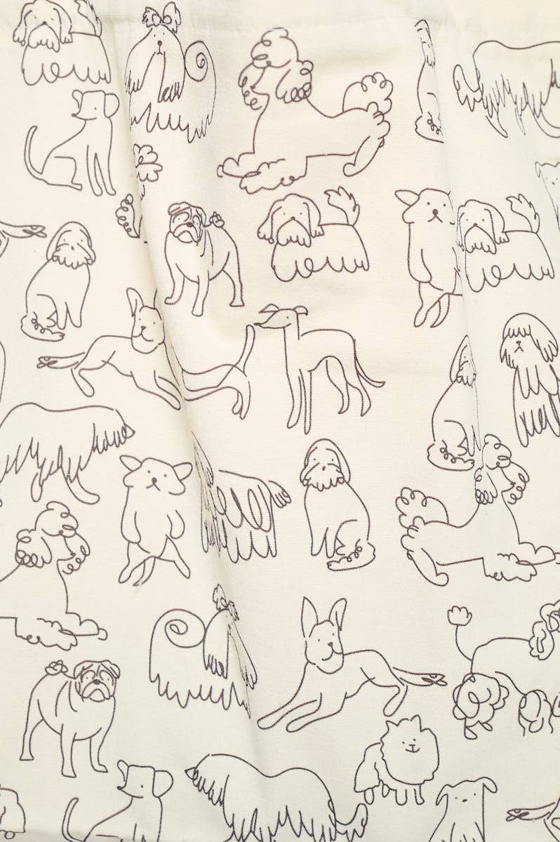 DIFFERENT BREED DOG PRINT TOTE BAGS
