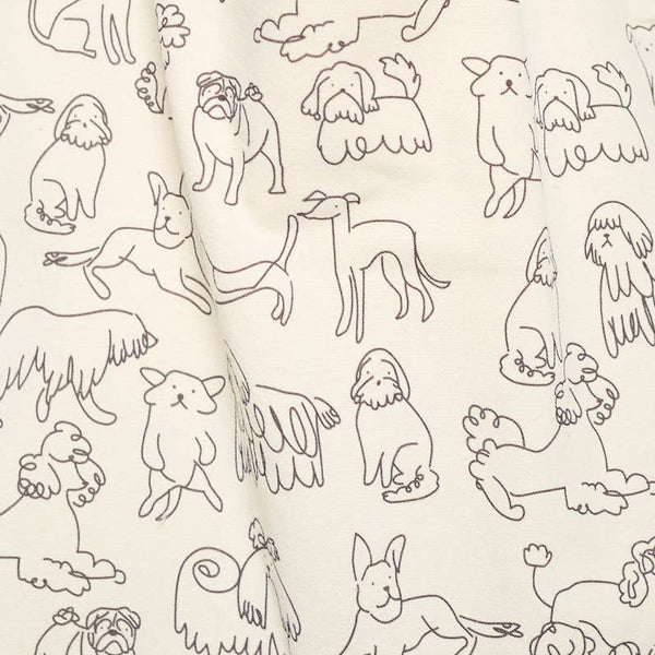 DIFFERENT BREED DOG PRINT TOTE BAGS