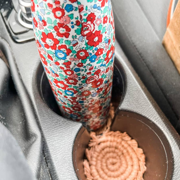 Car coaster macrame car coaster boho accessories