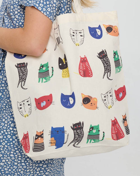 CARTOON CATS PRINT TOTE BAGS