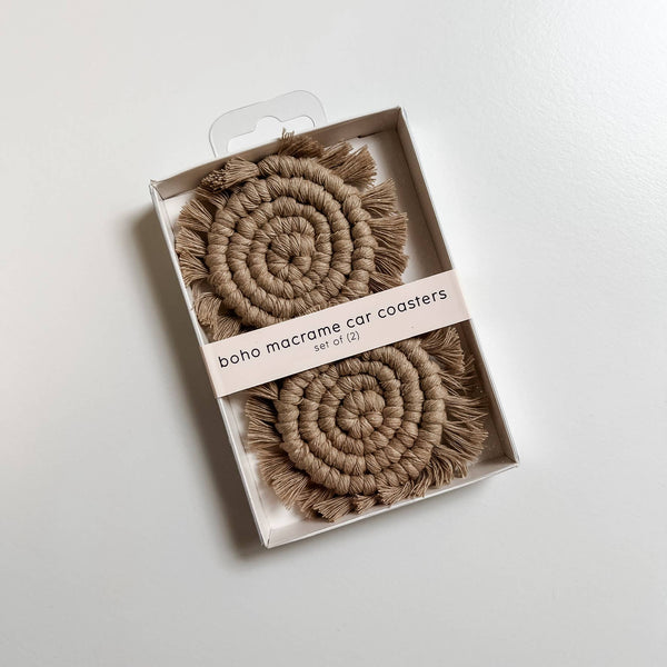 Car coaster macrame car coaster boho accessories